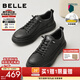 百麗男鞋時(shí)尚小黑白板鞋男士25新款冬商場(chǎng)款套腳休閑鞋D3MA6DM5 黑色 41 (255mm)