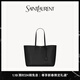 YSL圣羅蘭 女士SHOPPING SAINT LAURENT橫款皮革手袋托特包 黑色 U