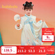 巴拉巴拉女童漢服改良襦裙國風(fēng)連衣裙冬裝裙子繡花洋氣時(shí)尚新中式 藍色調00388 130