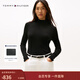 Tommy Hilfiger【美利奴羊毛】25秋冬新款女裝純色無(wú)縫輕薄打底針織衫毛衣 黑色BDS XL