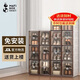 螞蟻盒子免安裝一體式折疊透明茶色塑料鞋柜收納防塵防潮鞋盒 2列10層20格