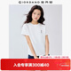 佐丹奴短袖T恤女夏季純棉花朵刺繡減齡休閑圓領(lǐng)上衣13325325
