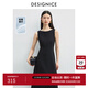 迪賽尼斯（DESIGNICE）2025年夏季新款氣質(zhì)赫本風(fēng)黑色長(cháng)裙醋酸無(wú)袖高腰連衣裙 黑色 S