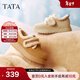 他她（TATA）小熊勃肯鞋冬季毛毛單鞋厚底加絨保暖防滑棉鞋女CYY07DM5 米杏（仿毛里）-魔術(shù)貼款 38