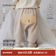 babylove嬰兒大PP褲秋冬加絨保暖寶寶長(cháng)褲高腰護肚外穿百搭休閑褲 海鷗灰 73 cm