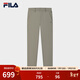 FILA 斐樂(lè )官方男士針織長(cháng)褲春季新款簡(jiǎn)約基礎商務(wù)休閑直筒褲 陶泥卡其-DK L