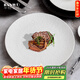 半物生活盤(pán)子高顏值西餐盤(pán)牛排盤(pán)日式餐盤(pán)白色平盤(pán)家用菜盤(pán)陶瓷意面盤(pán)碟子