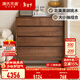 源氏木語(yǔ)實(shí)木五斗柜現代簡(jiǎn)約黑胡桃木客廳北歐家具斗櫥收納抽屜柜 五斗柜91.2*40*96.6cm