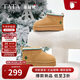 他她（TATA）雪地靴女厚底棉鞋短靴冬CDD03DD4 黃棕 36