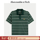 Abercrombie & Fitch【重磅POLO】男裝25夏季美式條紋棉質(zhì)Polo衫短袖T恤 綠色條紋 L (180/108A)