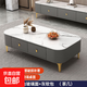 11電視柜茶幾組合落地家用客廳輕奢現代簡(jiǎn)約小戶(hù)型 1米茶幾（灰軟包+白玻璃）