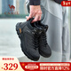 駱駝（CAMEL）男鞋冬季加絨保暖戶(hù)外登山鞋厚底增高防滑舒適徒步運動(dòng)鞋子男 G13W379077 黑色 42