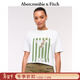 Abercrombie & Fitch美式復古棉質(zhì)經(jīng)典創(chuàng  )意印花圓領(lǐng)短袖T恤25秋季女裝157-5346 白色 （創(chuàng  )意印花） L (165/104A)