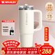 STANLEY保溫杯水杯巨無(wú)霸吸管杯PRO保溫保冷大容量杯子年會(huì )禮品男女禮物 【熱賣(mài)T0P2】米白色- 887ml