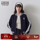 Teenie Weenie小熊春季休閑休閑學(xué)院風(fēng)修身短款棒球外套上衣女 藏青色 S (160)