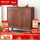 源氏木語(yǔ)實(shí)木鞋柜家用門(mén)口玄關(guān)柜客廳收納置物柜陽(yáng)臺柜子儲物柜 1.1米三門(mén)鞋柜(1100*370*1050mm)