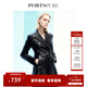 PORTSPURE寶姿女裝秋冬新品女裝長(cháng)袖中長(cháng)皮連衣裙RD9D021LUU012 BLACK 36