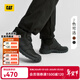 卡特（CAT）25季新品男士休閑工裝經(jīng)典牛皮高幫鞋 黑色 40