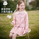 饞嘴狗（CHANZUIGOU）童裝女童浪漫學(xué)院小香風(fēng)套裝2026春裝新款百搭款上衣半身裙