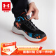 安德瑪【商場(chǎng)同款】男女兒童運動(dòng)鞋新款休閑百搭旋鈕大童籃球鞋-5 黑/橙 40