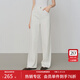 范思藍恩復古原牛高腰直筒牛仔褲女2025早秋新款立體裁切顯瘦3104 奶白色 L