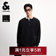 杰克·瓊斯（JACK&JONES）男裝25年秋冬季毛衣男士慵懶風(fēng)寬松休閑亨利領(lǐng)針織復古提花打底衫 E40黑色 常規 XL （185）