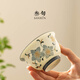 叁旬（sanxun）手繪青花纏枝蓮陶瓷茶杯主人杯單杯高檔品茗杯個(gè)人專(zhuān)杯喝茶杯 手繪青花纏枝蓮_壓手杯【自用/簡(jiǎn)裝】
