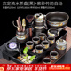 唐豐（TANGFENG） 紫砂自動(dòng)茶具套裝家用小套復古茶壺茶杯辦公待客泡茶神器全套 文定流水黑+竹韻自動(dòng)13頭+品圣