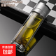 車(chē)載雙層高硼硅玻璃杯便攜厚底茶水分離杯子一鍵開(kāi)蓋耐熱水杯 銀色 350ml