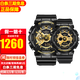 卡西歐情侶手表七夕情人節禮物一對G-SHOCK BABY-G運動(dòng)防水情侶對表 黑金對表GA-110GB-1A&BA-110X-1A