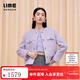 LIME朗姿/LIME萊茵羊毛短大衣外套小卷毛圈圈精致俏皮輕盈香風(fēng)新款 薰衣草紫色 M