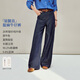 茵曼（INMAN）茵曼復古直筒牛仔褲2026春女裝新款百搭長(cháng)褲 深牛仔藍 26