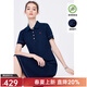 Navigare意大利小帆船短袖連衣裙女士夏季時(shí)尚小個(gè)子POLO裙顯瘦百搭a字裙 海軍藍 L 碼