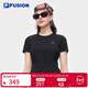 斐樂(lè ) FUSION斐樂(lè )潮牌女裝針織短袖衫2025夏季新款時(shí)尚休閑緊身T恤 正黑色-BK L 170/88A/L