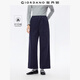 佐丹奴褲子女春季新款純棉松緊腰休閑闊腿褲燈芯絨長(cháng)褲女13415773