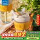 樂(lè )扣樂(lè )扣（LOCK&LOCK）咖啡杯耐熱玻璃水杯子男女學(xué)生便攜式雙飲吸管杯隨手杯350ML黃色