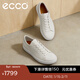 愛(ài)步（ECCO）休閑鞋男 2026春季新款輕商務(wù)簡(jiǎn)約舒適板鞋男鞋 柔酷10號560114 白色56011401007 42