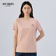 深呼吸DEEP BREATH女裝新款奈美兔聯(lián)名款刺繡口袋短袖T恤上衣A302492 粉 XL (5)