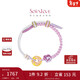 周大福SOINLOVE蜜粉金十里紅妝桃花黃金平安扣手鏈手繩可調節 VR1601