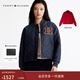 Tommy Hilfiger【膠囊系列】25春夏新款男女防潑水蛇年雙面穿棒球棉服夾克 紅色/藏青色XMP M （推薦：115-125斤）