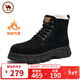 駱駝牌 雪地靴戶(hù)外加厚加絨保暖棉鞋男靴P15W201012 黑色 43