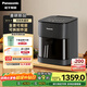 松下（Panasonic）雙核熱循環(huán)多功能全景可視家用全自動(dòng)無(wú)油5L大容量無(wú)需翻面 空氣炸鍋NF-KZ500-K