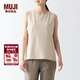 MUJI Walker 女式 防紫外線(xiàn) 性能吸汗速干無(wú)袖T恤防曬衣 BIE04A3S 淡黃色 S （155/80A）