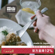 霜山日本進(jìn)口304不銹鋼餐勺日式和風(fēng)錘目紋勺子湯勺咖喱勺甜品勺調羹 不銹鋼餐勺-長(cháng)18*寬3.8cm