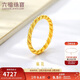 六福珠寶 足金麻花黃金戒指女款閉口戒 計價(jià) G23TBGR0001 13號-約3.19克