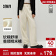 森馬（Semir）商場(chǎng)同款|休閑褲女冬季仿呢闊腿褲2025顯瘦軟糯長(cháng)褲101725127013A