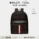 BALLY巴利【尊享折扣】MYTHOS紅白條紋牛皮革男士雙肩包6238747 黑色（紅白條紋） 均碼
