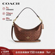 蔻馳（COACH）【品牌直供】女士ARIA帆布單肩手提包棕色拼銅色CCL27新年禮物