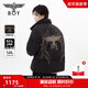 BOY LONDON【黃金羽翼】燙金翅膀黑色短款立領(lǐng)羽絨服情侶款N28904 黑色 M