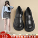 ZHR經(jīng)典樂(lè )福鞋女學(xué)院風(fēng)百搭厚底女鞋舒適圓頭單鞋子女 KN62 黑色 37 